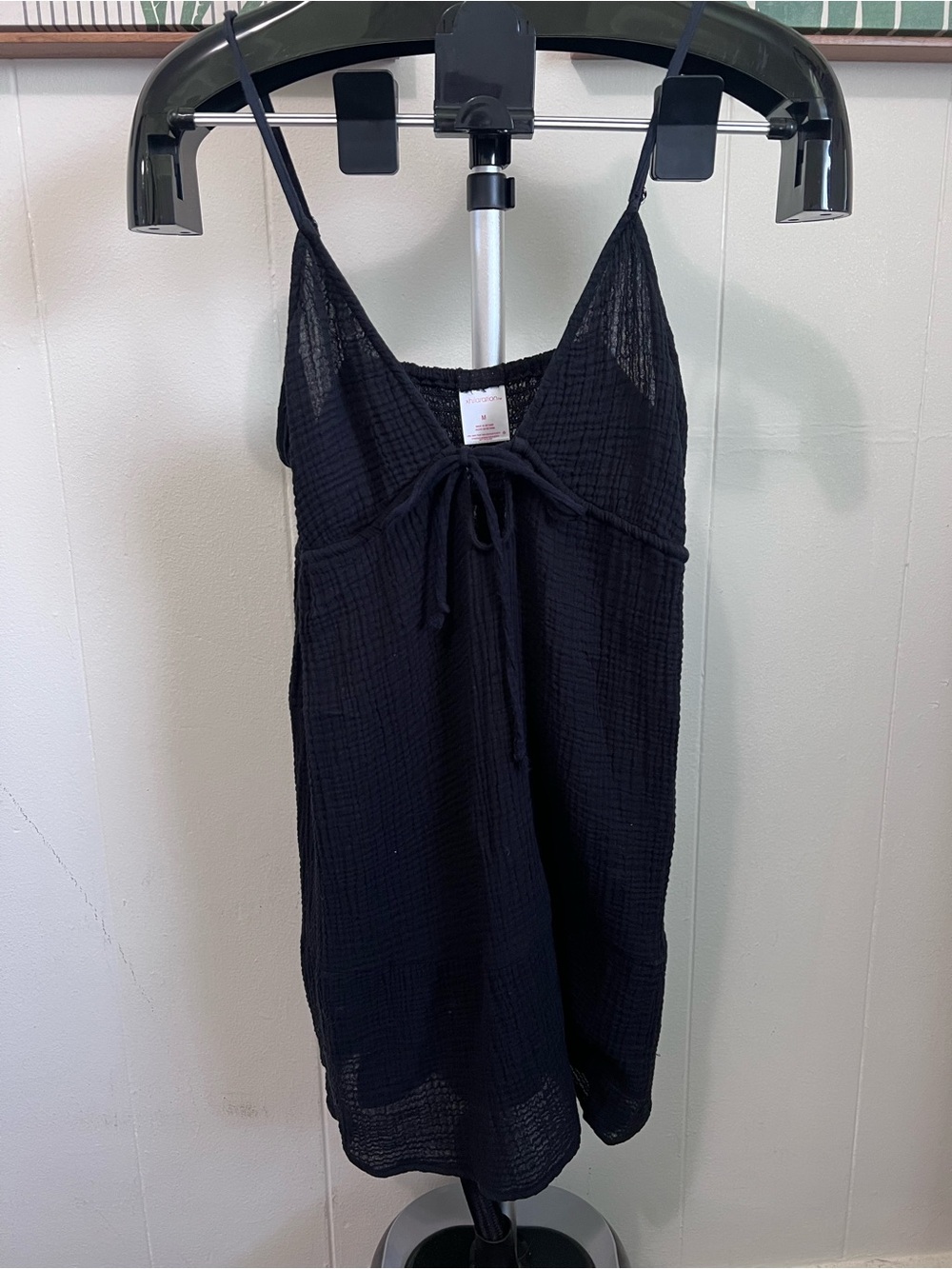 Xhilaration Black Smocked Cami Dress - Medium